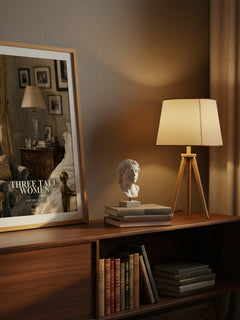 Three tall women watercolour print on bookshelf – Edward Albee fan gift