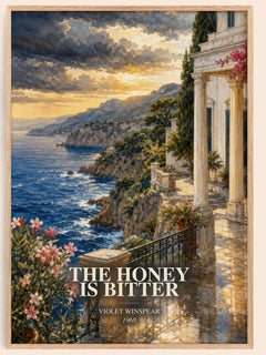 The Honey is Bitter watercolour book poster by Violet Winspear – framed literary art print