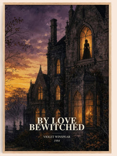 By Love Bewitched watercolour book poster by Violet Winspear – framed literary art print