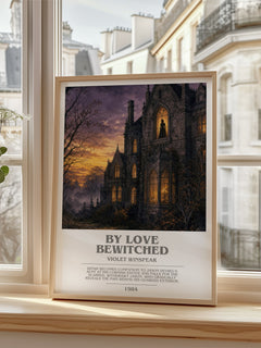 By Love Bewitched bookish poster colour and style options – Violet Winspear book art