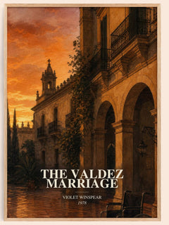 The Valdez Marriage watercolour book poster by Violet Winspear – framed literary art print