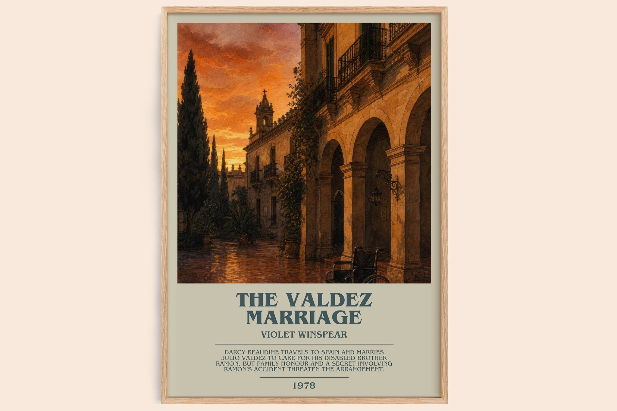 The Valdez Marriage Bookish Wall Art by Violet Winspear