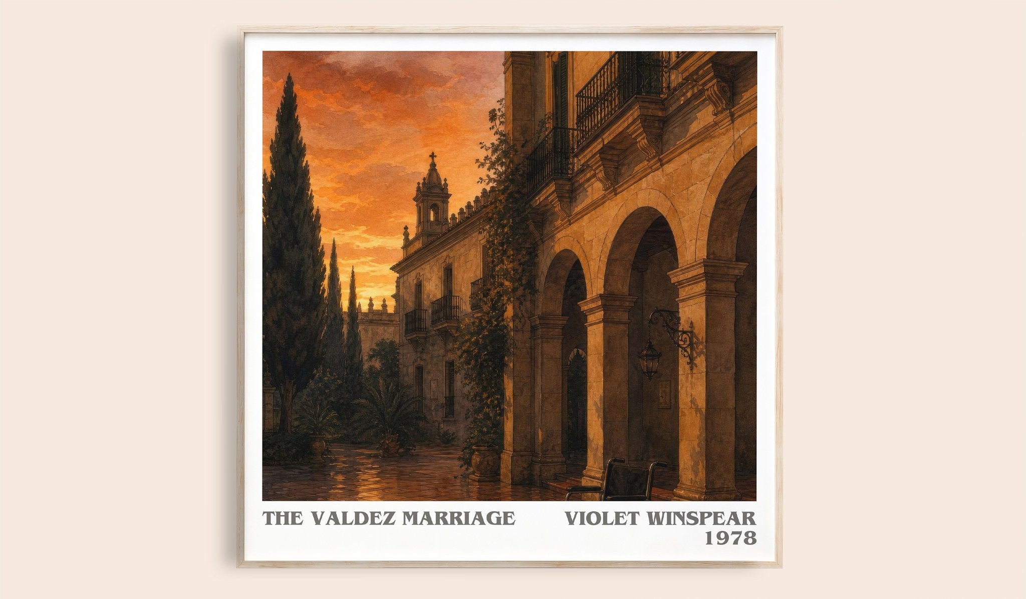 The Valdez Marriage Literary Art Print by Violet Winspear