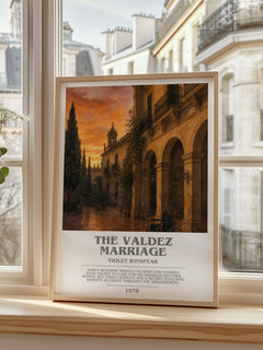 The Valdez Marriage bookish poster colour and style options – Violet Winspear book art