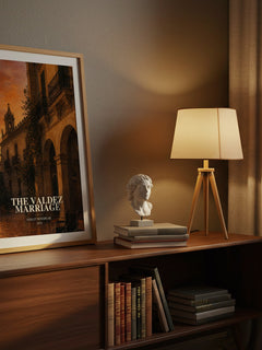 The Valdez Marriage watercolour print on bookshelf – Violet Winspear fan gift