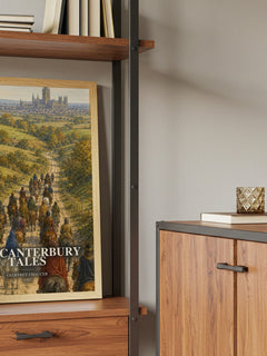 The Canterbury Tales book watercolour illustration paper finish options – matte satin gloss