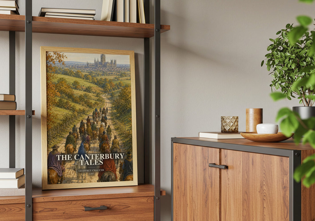 The Canterbury Tales book watercolour illustration paper finish options – matte satin gloss