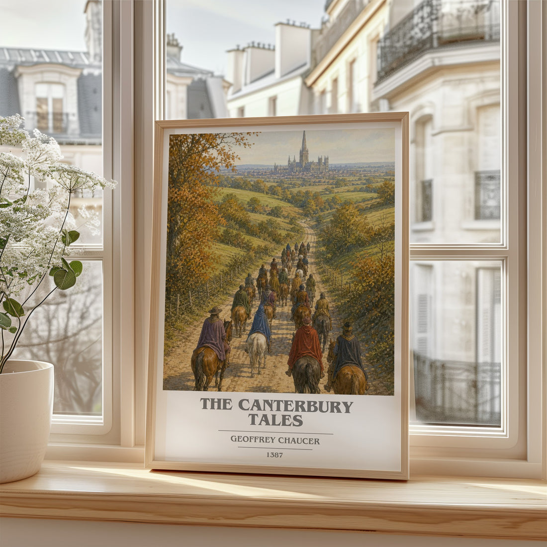 The Canterbury Tales book cover poster colour and style options – Geoffrey Chaucer book art