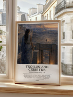 Troilus and Criseyde bookish poster colour and style options – Geoffrey Chaucer book art