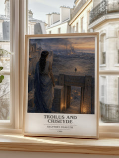 Troilus and Criseyde book cover poster colour and style options – Geoffrey Chaucer book art