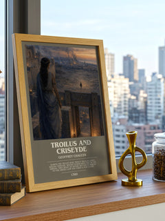 Troilus and Criseyde bookish print framed by window – literary home decor