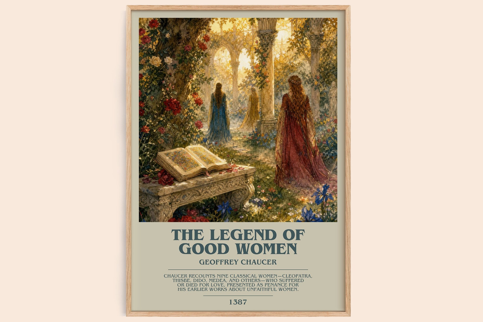 The legend of good women Bookish Wall Art by Geoffrey Chaucer