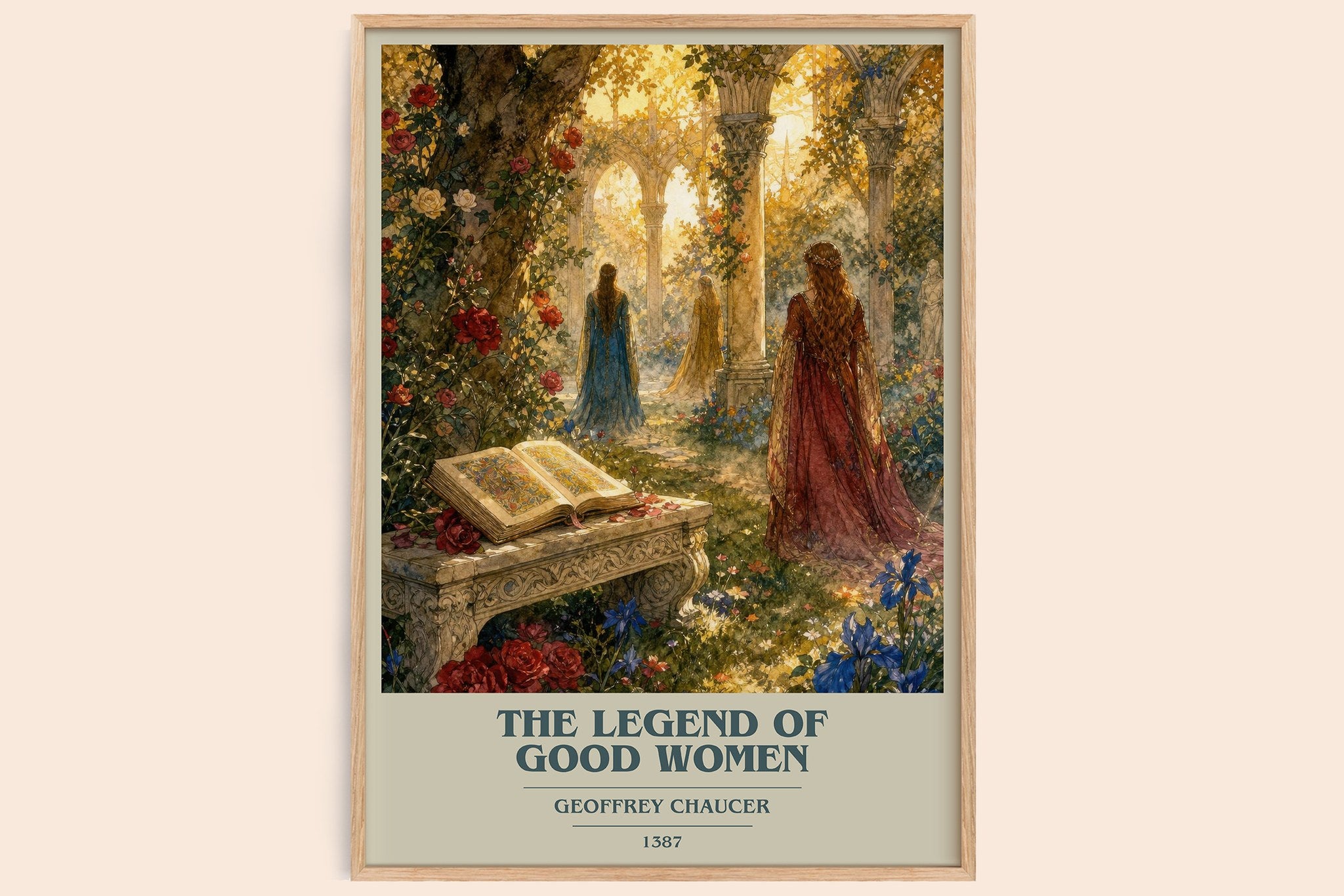 The legend of good women Book Cover Poster by Geoffrey Chaucer
