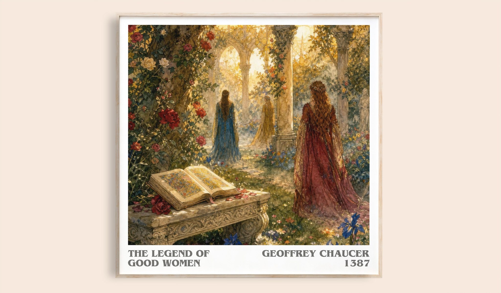 The legend of good women Literary Art Print by Geoffrey Chaucer