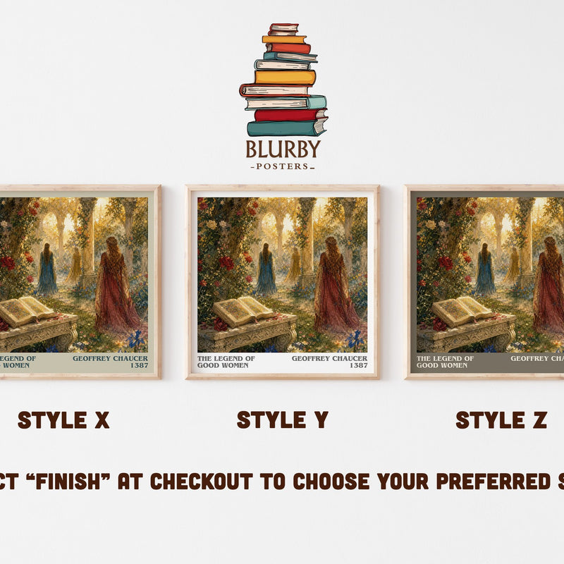 The legend of good women literary print in frame leaning in hallway – poetry wall art