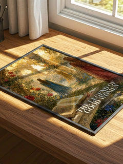 The legend of good women watercolour book poster framed on wall – poetry wall art