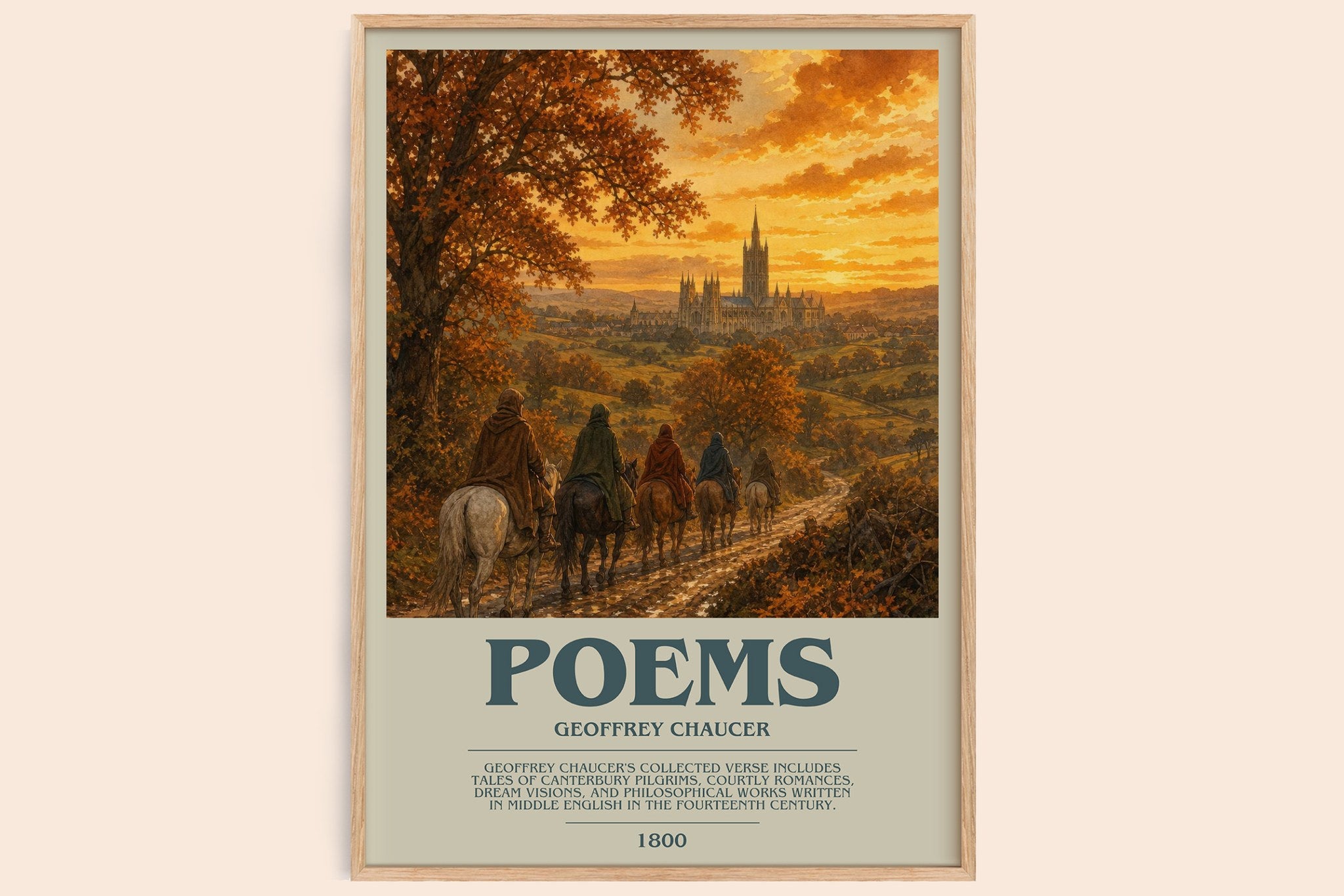 Poems Bookish Wall Art by Geoffrey Chaucer