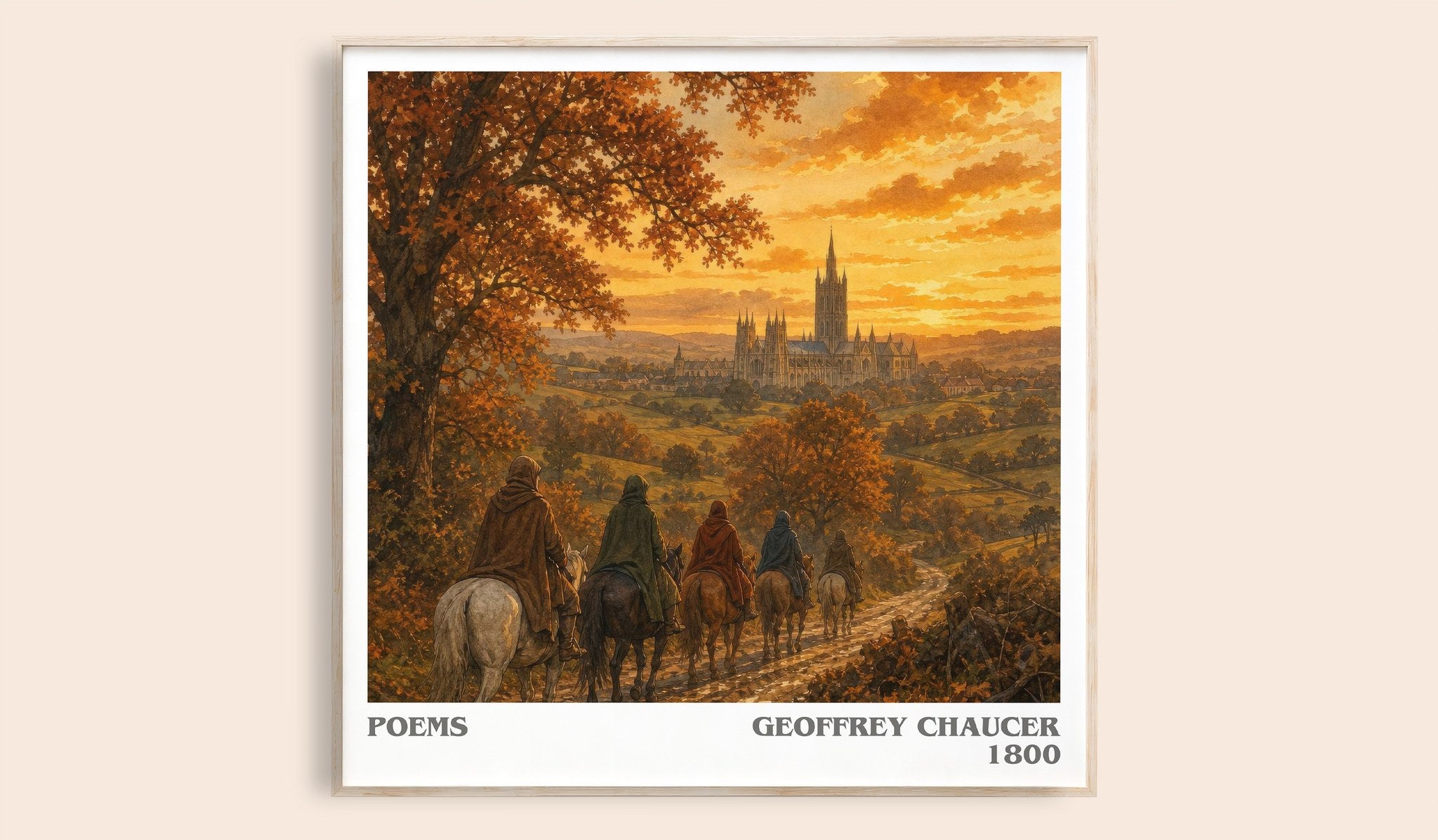 Poems Literary Art Print by Geoffrey Chaucer