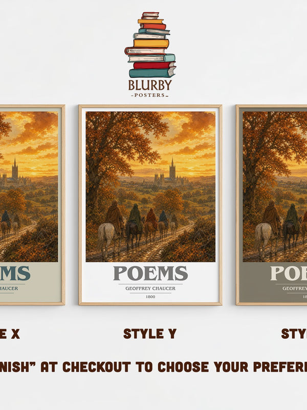 Poems book cover print in frame leaning in hallway – poetry wall art