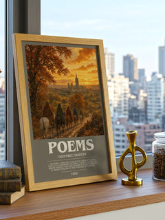 Poems bookish print framed by window – literary home decor