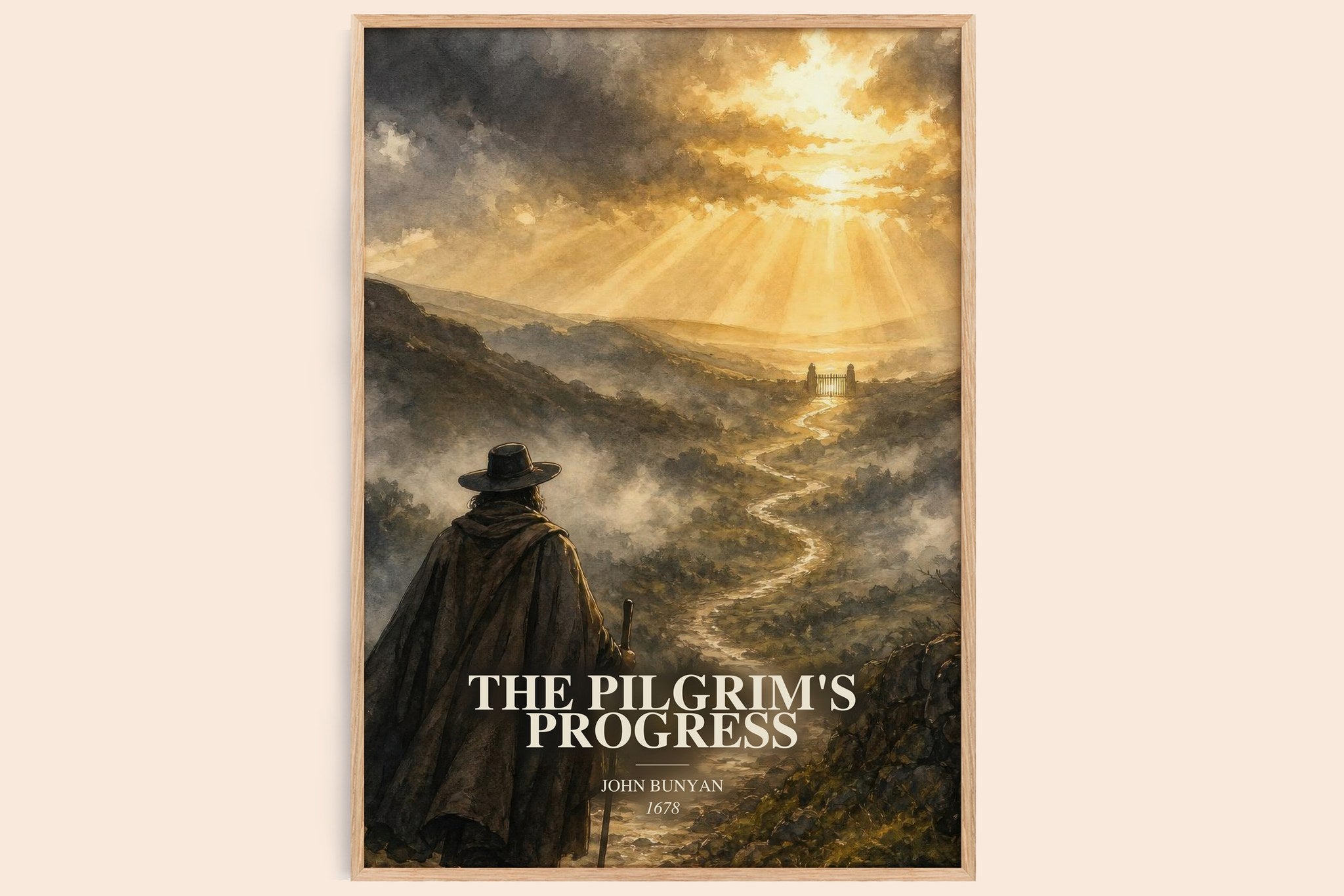 The Pilgrim's Progress Book Watercolour Illustration by John Bunyan