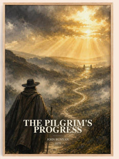 The Pilgrim's Progress watercolour book poster by John Bunyan – framed literary art print