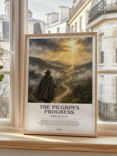 The Pilgrim's Progress bookish poster colour and style options – John Bunyan book art