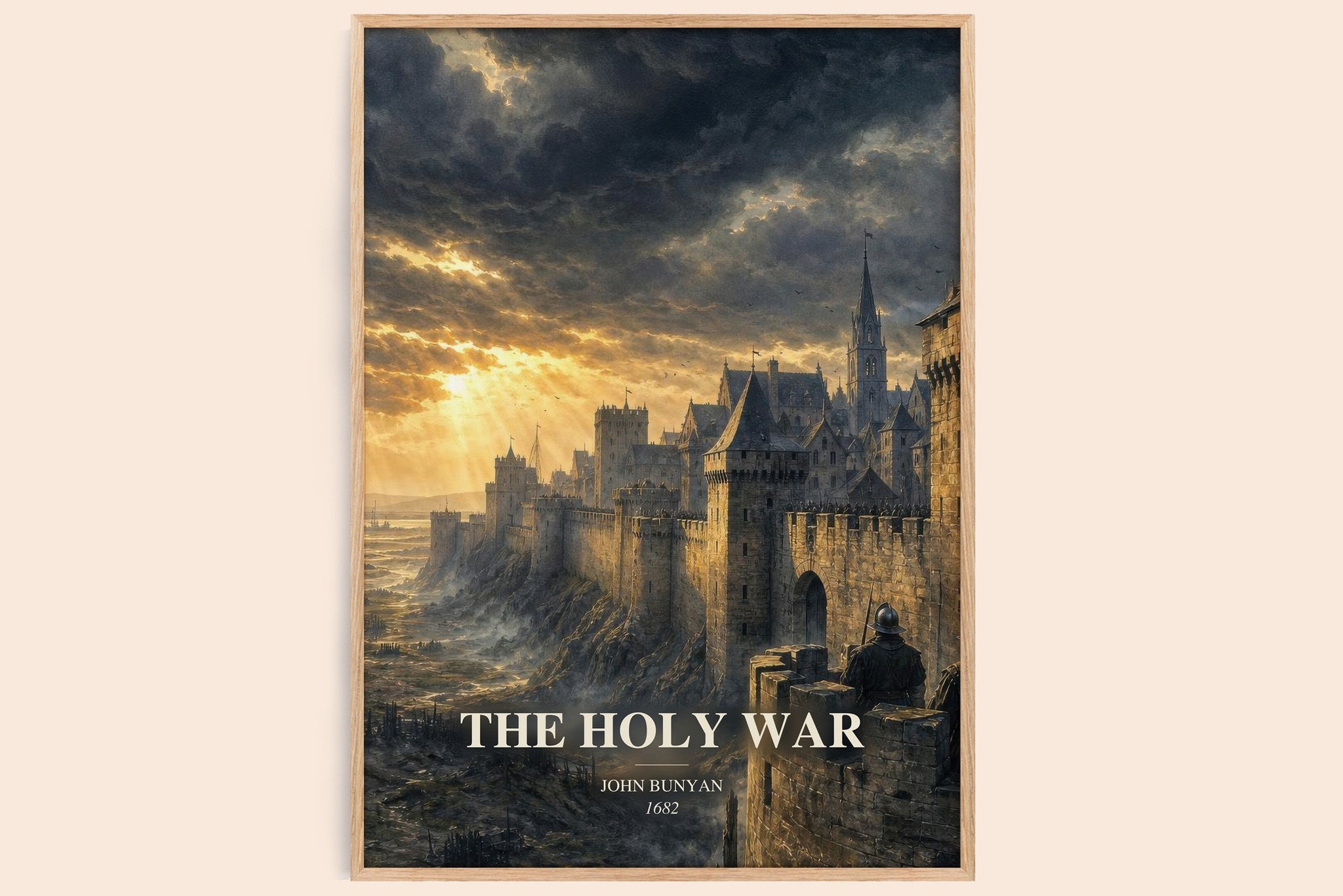 The holy war Book Watercolour Illustration by John Bunyan