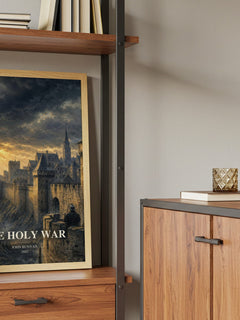 The holy war book watercolour illustration paper finish options – matte satin gloss