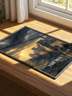 The holy war watercolour book poster framed on wall – classic literature wall art