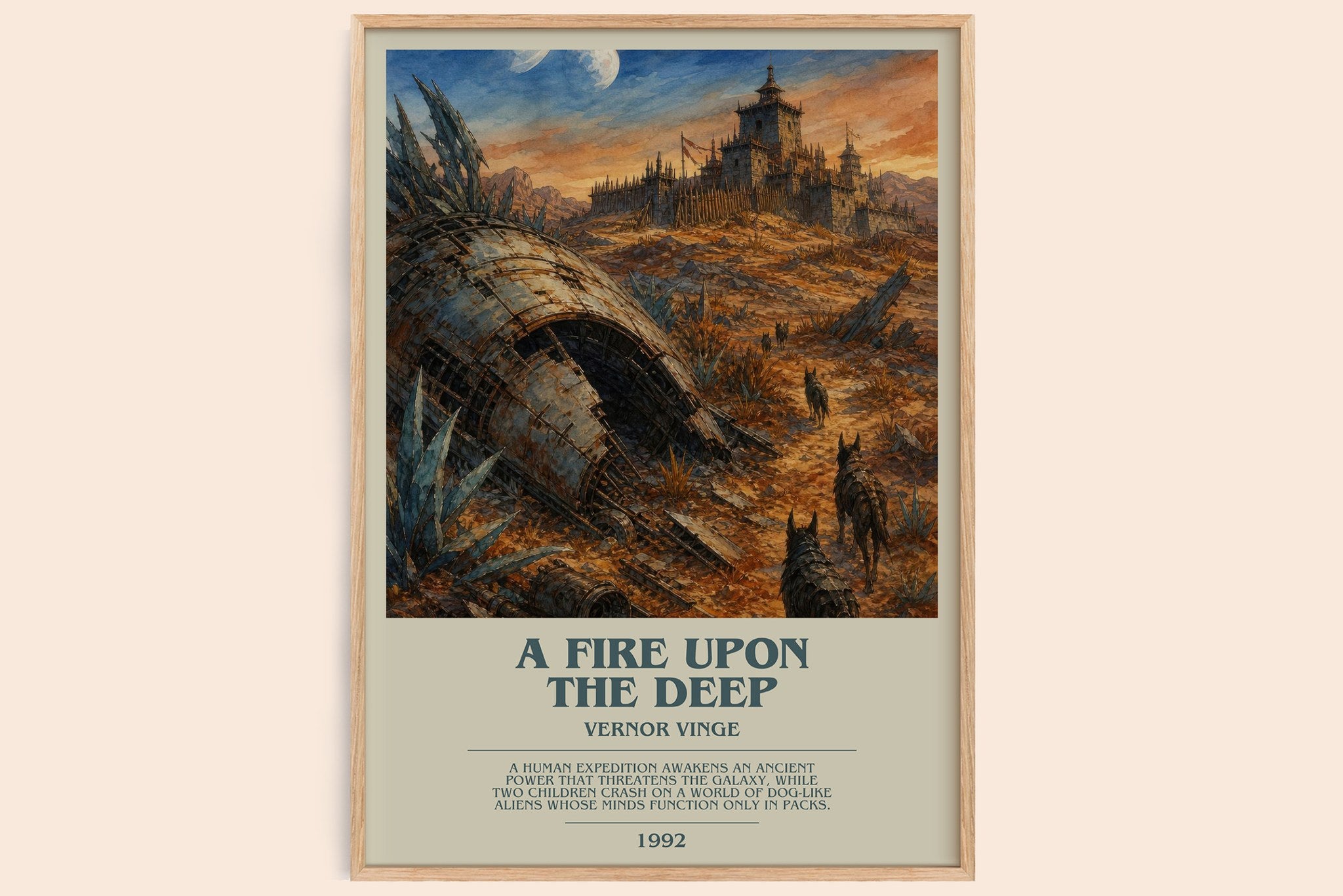 A Fire upon the Deep Bookish Wall Art by Vernor Vinge