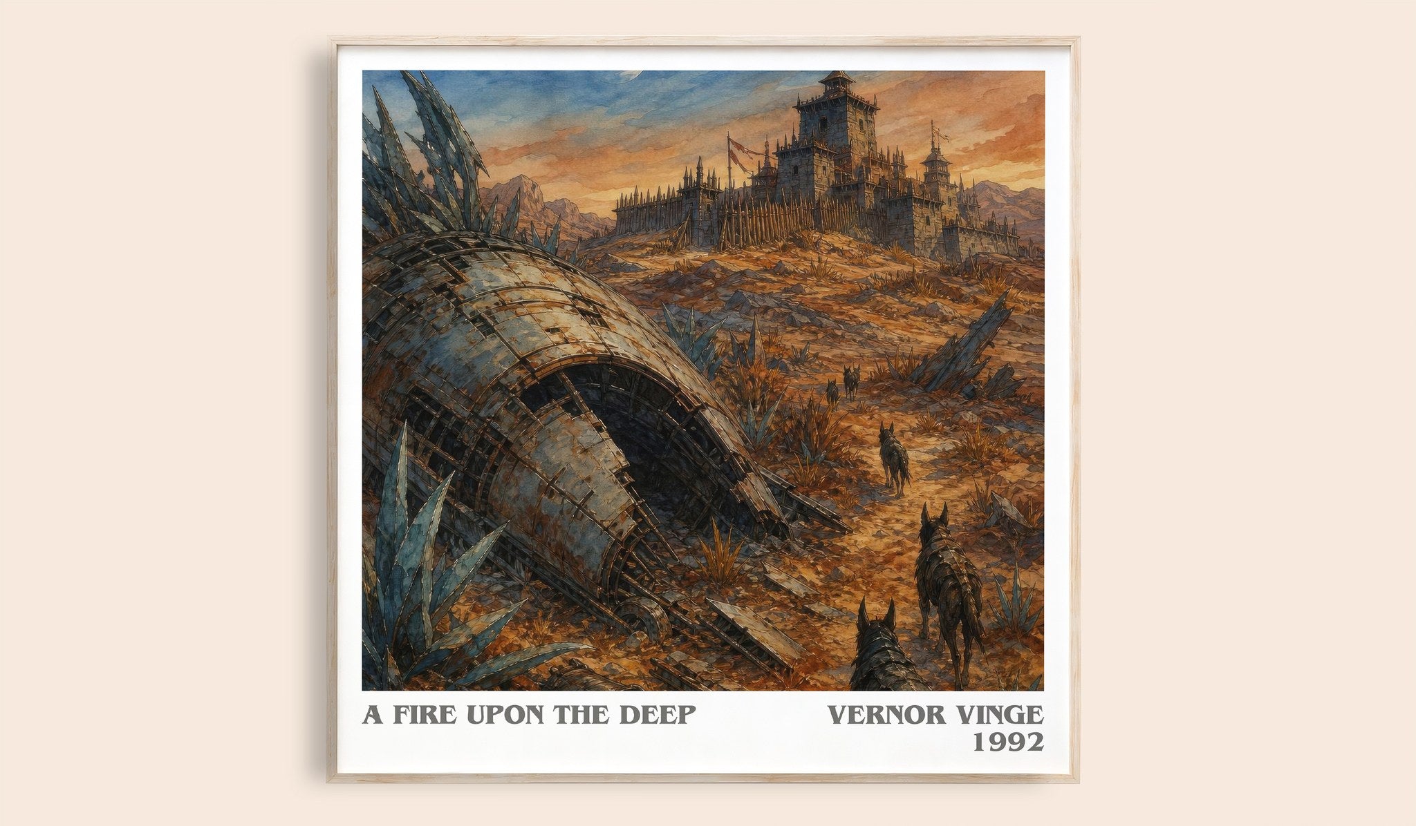 A Fire upon the Deep Literary Art Print by Vernor Vinge