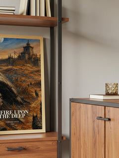 A Fire upon the Deep book watercolour illustration paper finish options – matte satin gloss