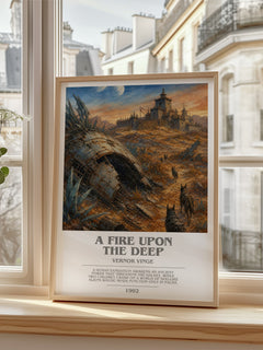 A Fire upon the Deep bookish poster colour and style options – Vernor Vinge book art