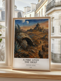 A Fire upon the Deep Book Cover Poster by Vernor Vinge – image 2