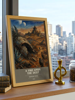 A Fire upon the Deep Book Cover Poster by Vernor Vinge – image 3