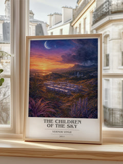 The children of the sky book cover poster colour and style options – Vernor Vinge book art