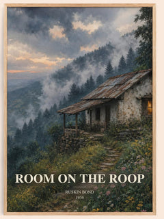 Room On the Roop watercolour book poster by Ruskin Bond – framed literary art print