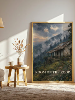 Room On the Roop watercolour print in frame leaning in hallway – coming of age wall art