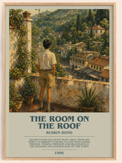 The Room On The Roof bookish book poster by Ruskin Bond – framed literary art print