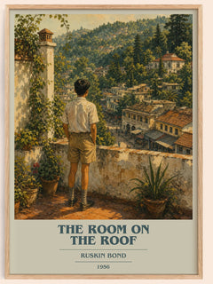 The Room On The Roof Book Cover Poster by Ruskin Bond – framed poster