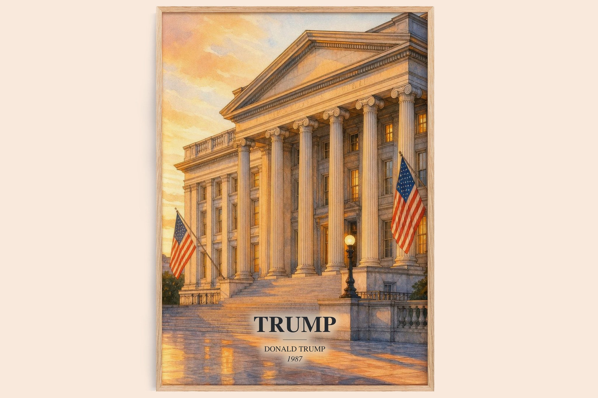 Trump Book Watercolour Illustration by Donald Trump