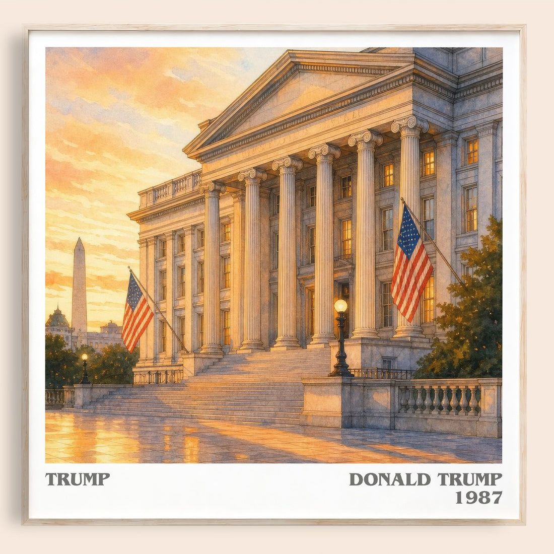 Trump literary book poster by Donald Trump – framed literary art print