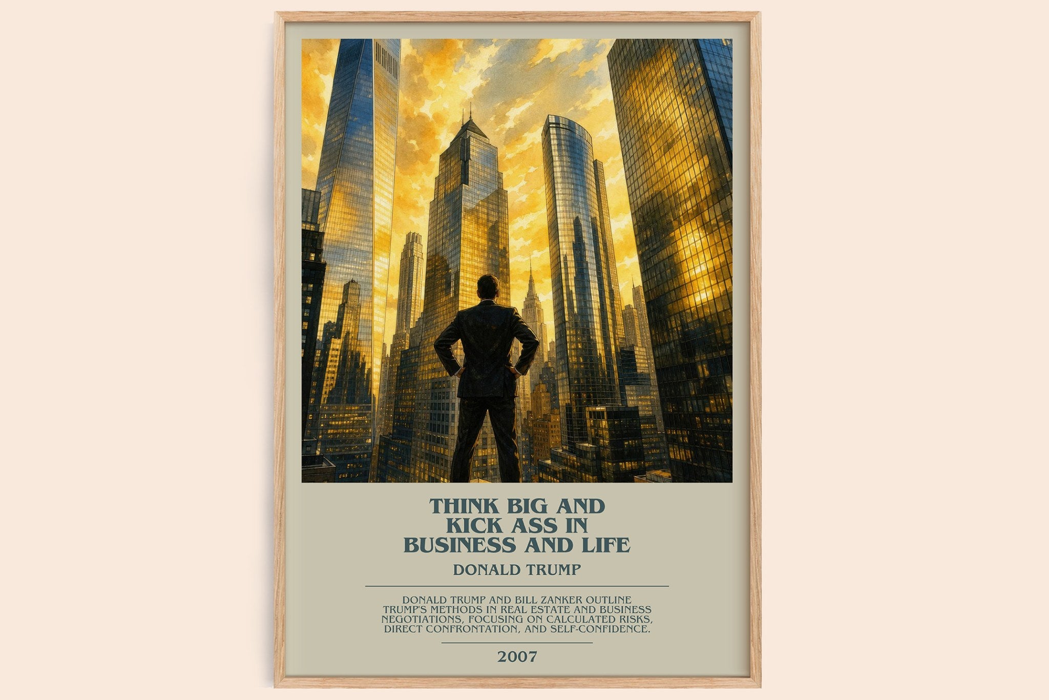 Think big and kick ass in business and life Bookish Wall Art by Donald Trump