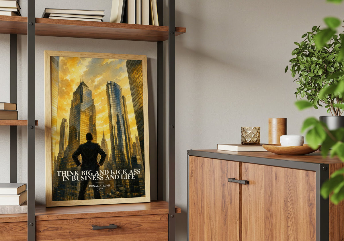 Think big and kick ass in business and life book watercolour illustration paper finish options – matte satin gloss