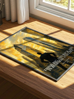 Think big and kick ass in business and life watercolour book poster framed on wall – non fiction wall art