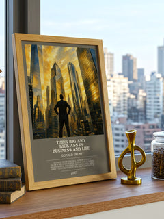 Think big and kick ass in business and life bookish print framed by window – literary home decor