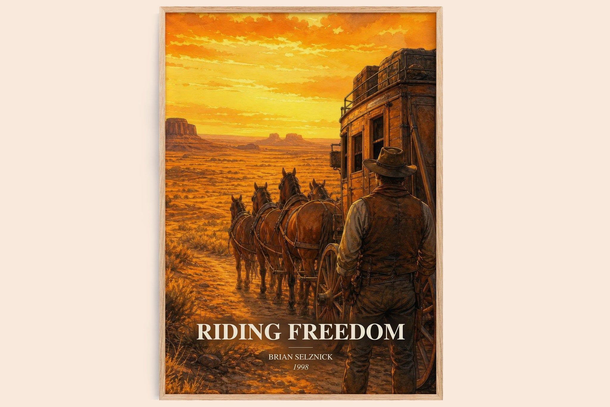 Riding Freedom Book Watercolour Illustration by Brian Selznick