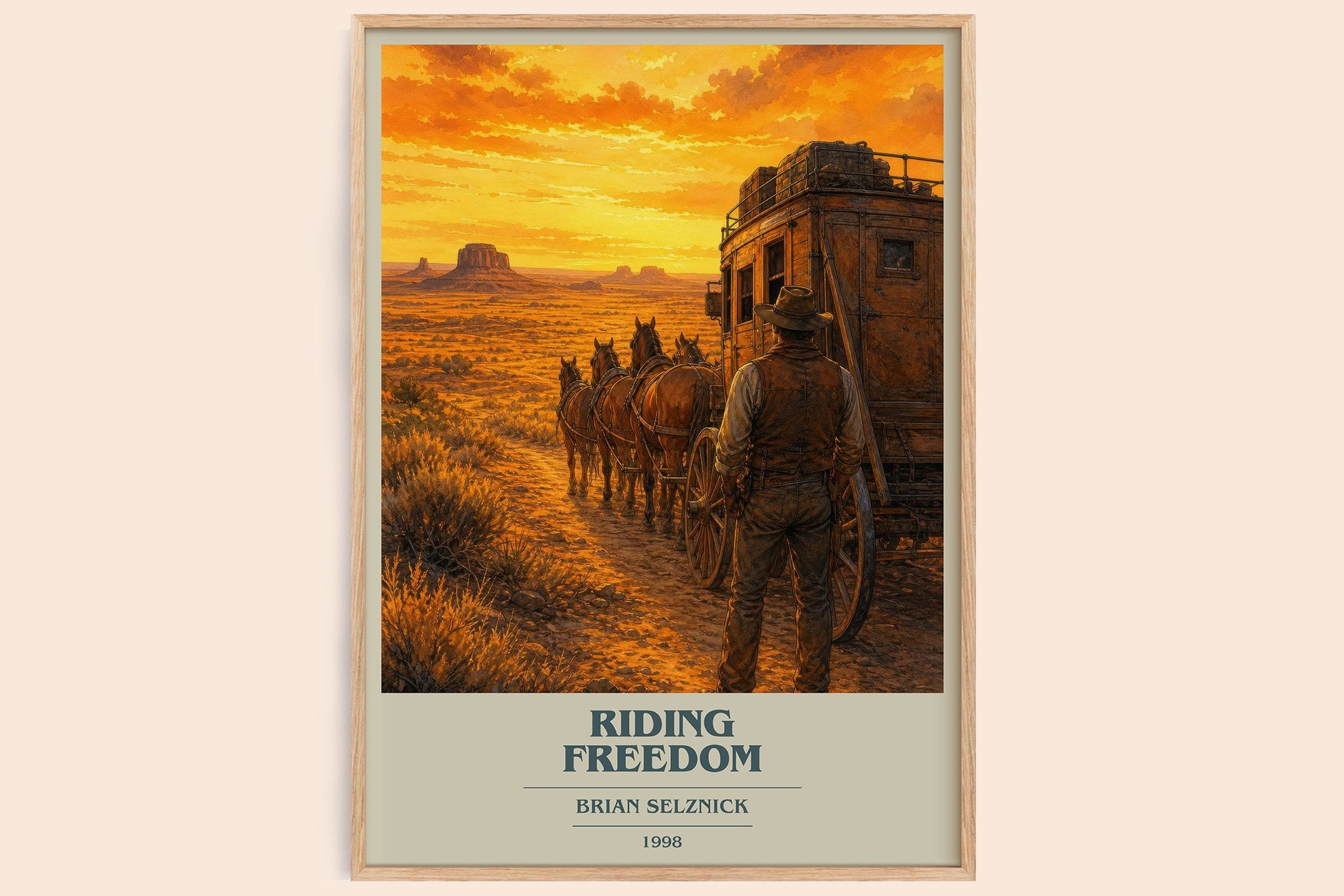 Riding Freedom Book Cover Poster by Brian Selznick