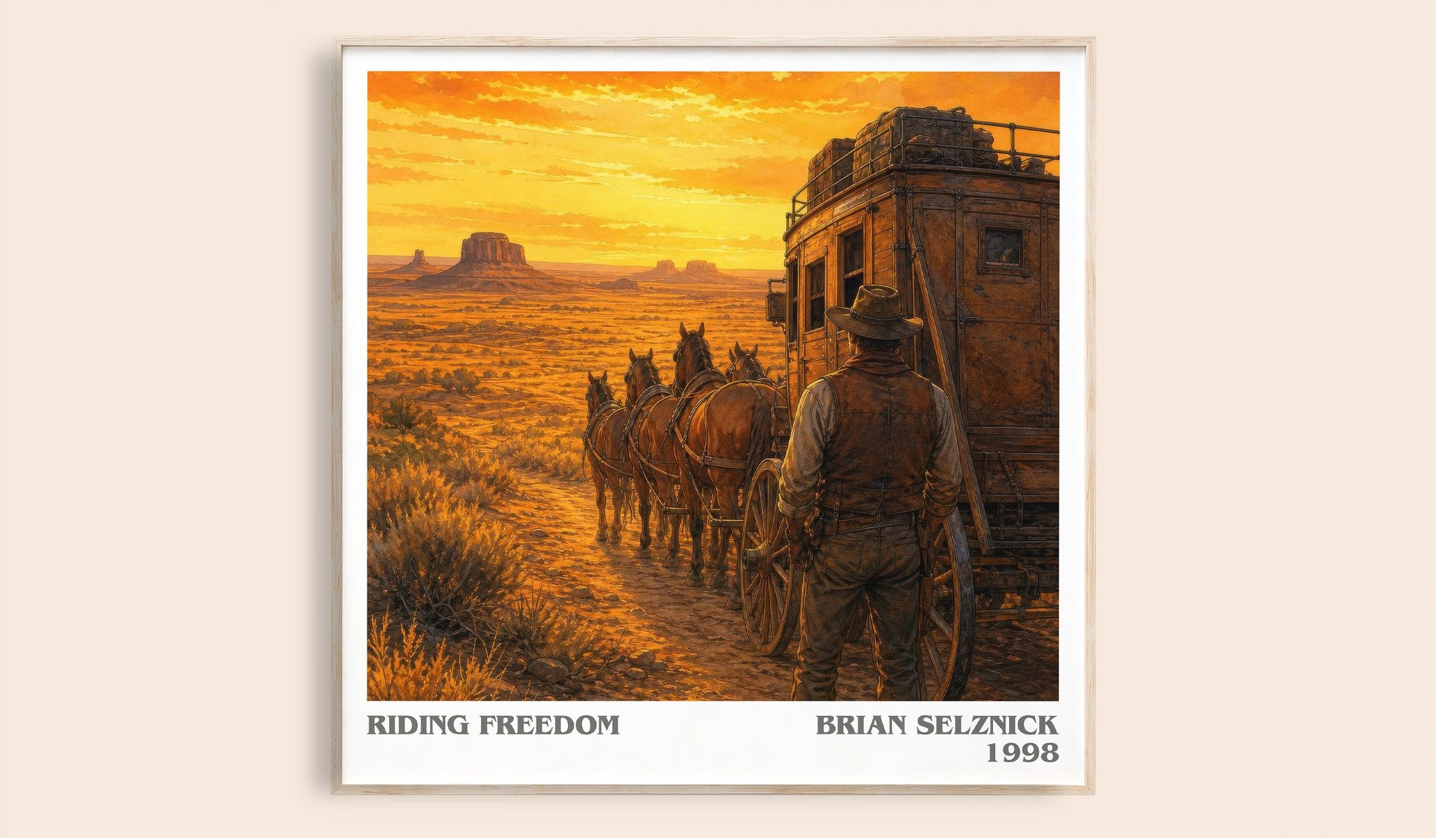 Riding Freedom Literary Art Print by Brian Selznick